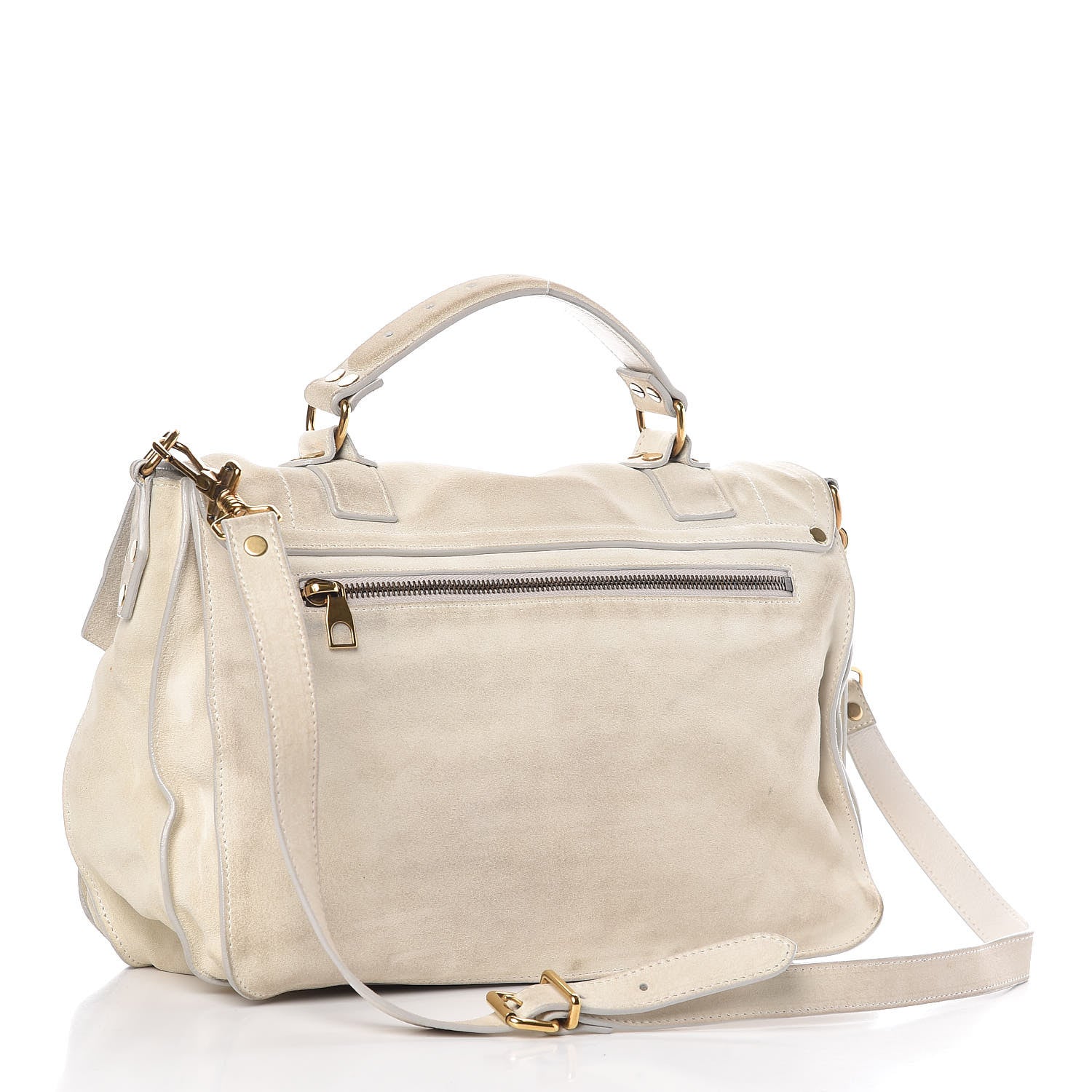 Proenza Schouler Suede PS1 Medium Satchel Ivory 3 of 23