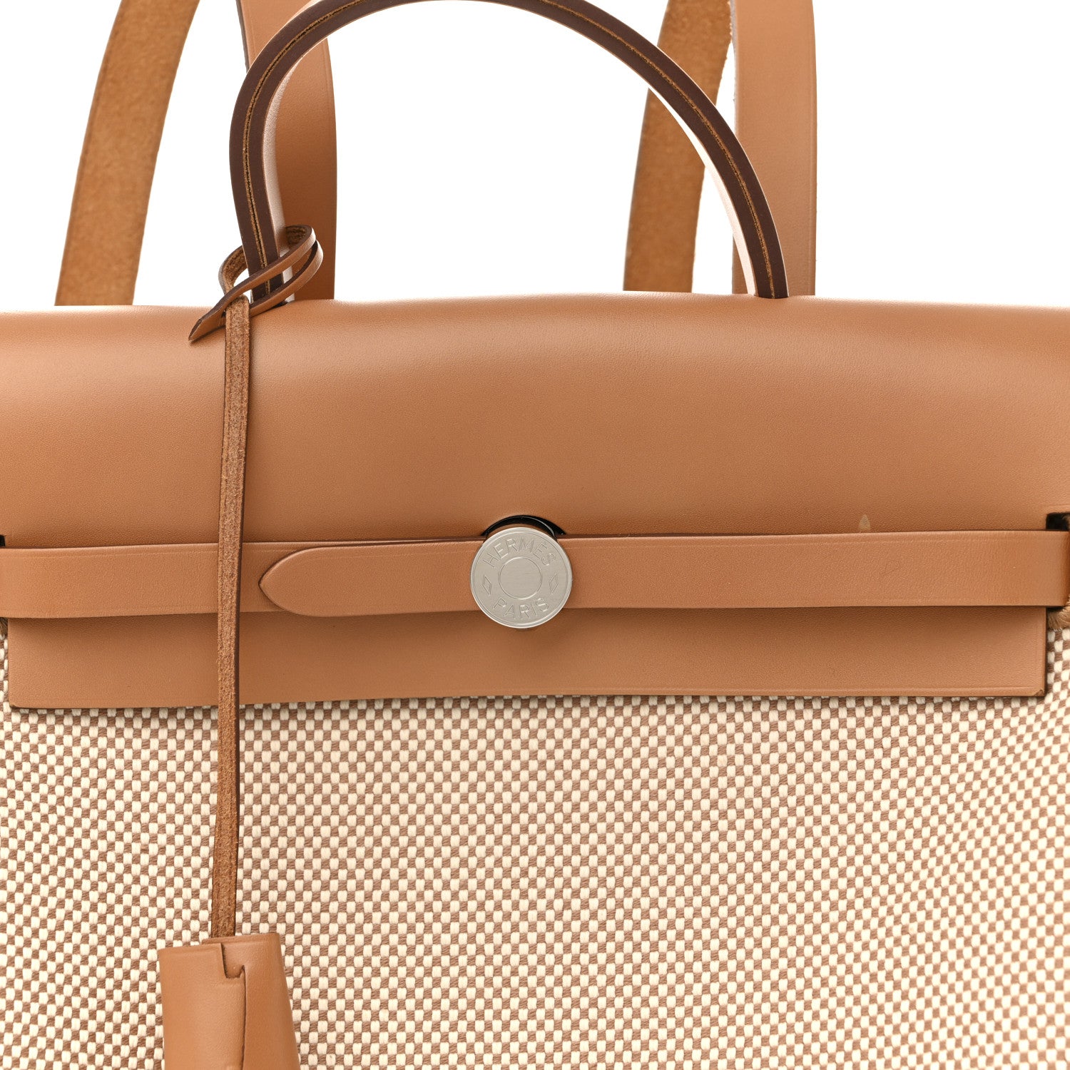 Hermes Vache Hunter Criss Viking Herbag a Dos Retourne Backpack Ecru Beige Naturel 9 of 12