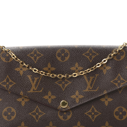 Louis Vuitton Monogram Pochette Felicie Chain Wallet Fuchsia 16 of 16