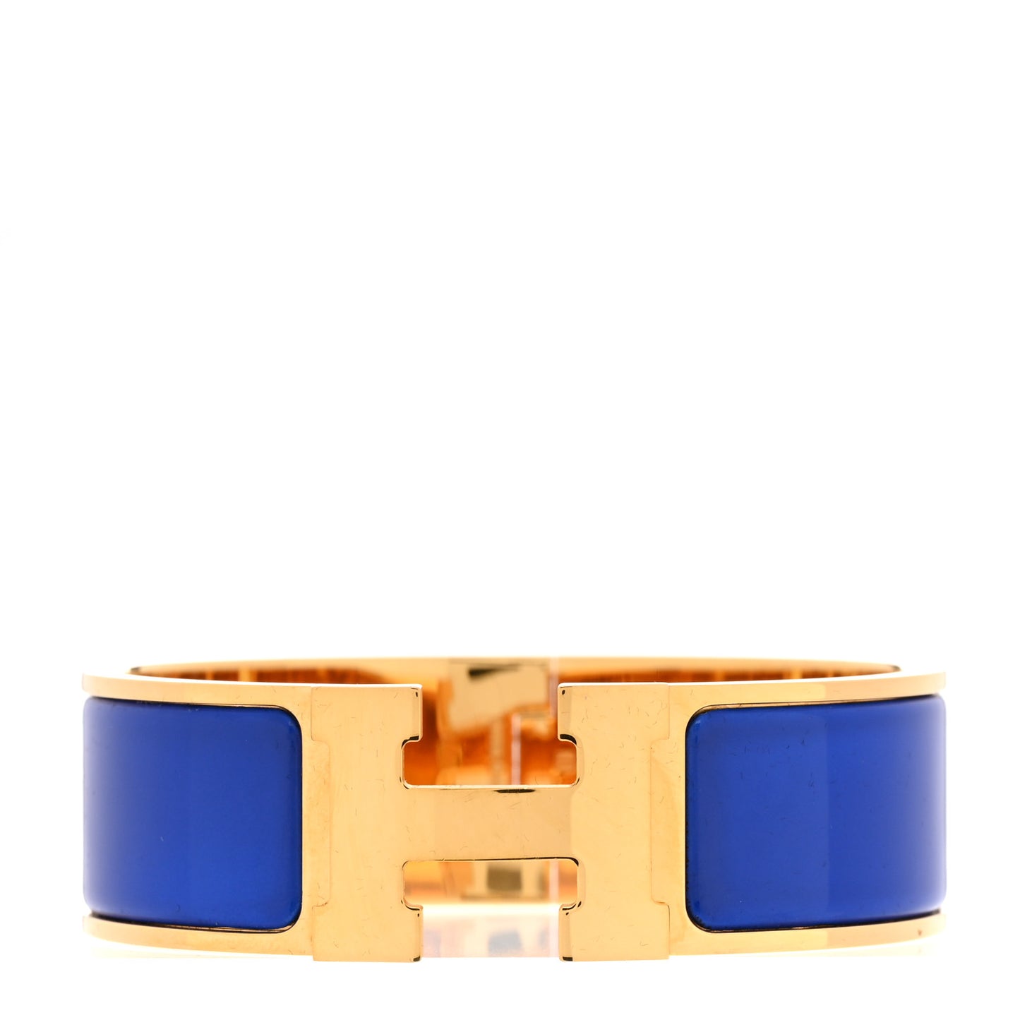 Enamel Wide Clic Clac H Bracelet GM Bleu Royal