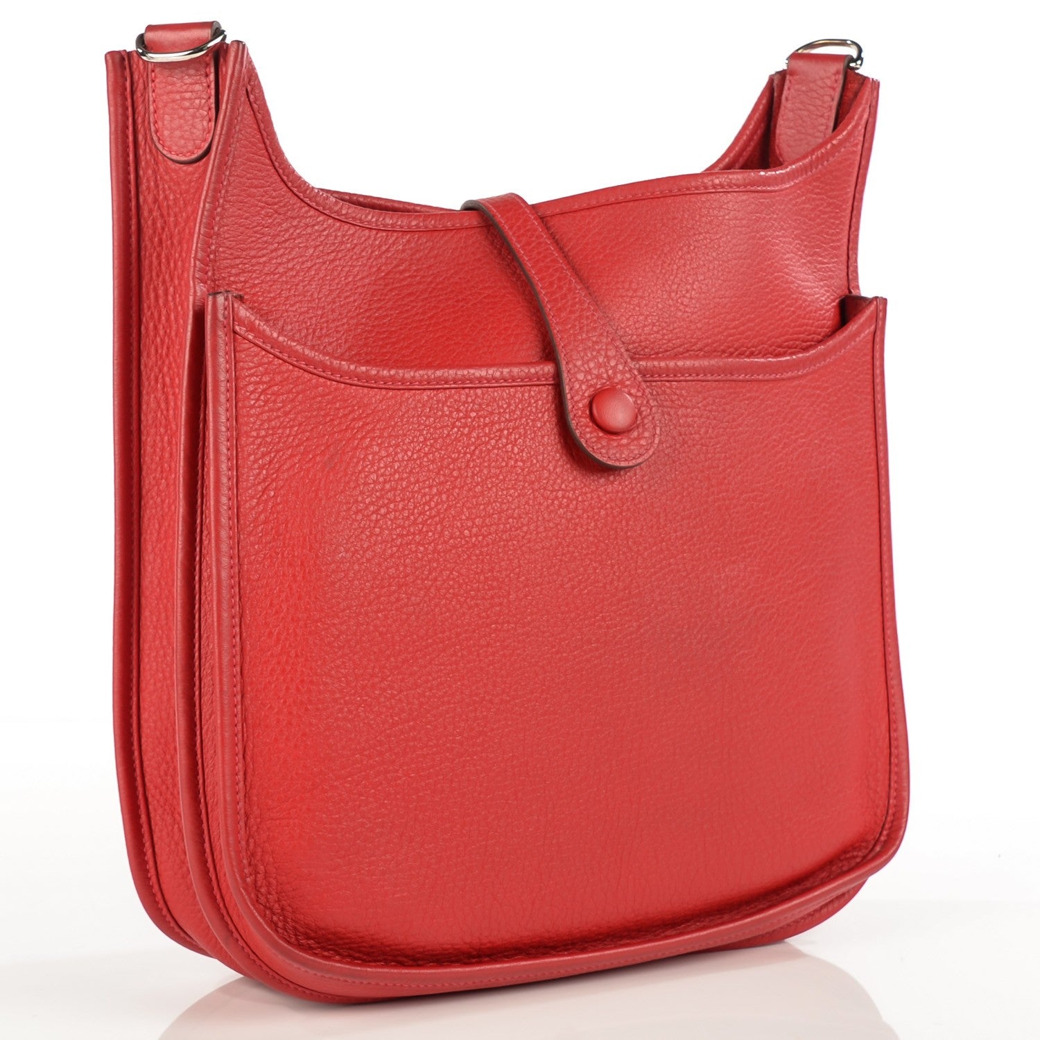 Hermes Taurillon Clemence Evelyne III PM Rouge Casaque 7 of 13