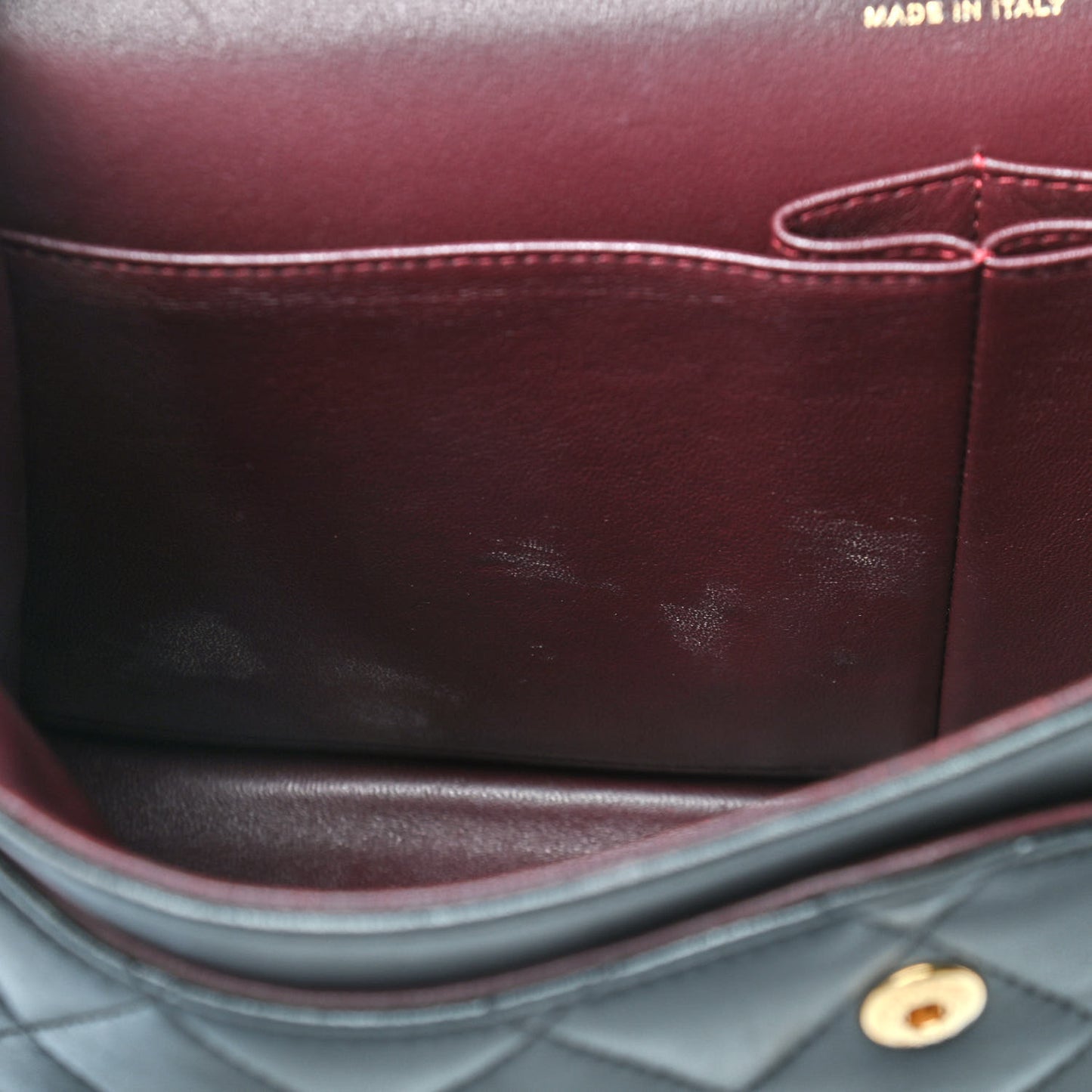 Lambskin Quilted Jumbo Double Flap Black