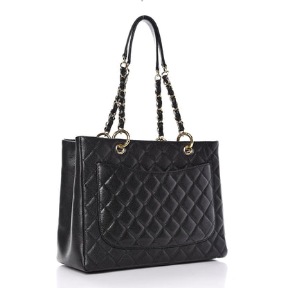 Chanel Caviar Quilted Grand Shopping Tote GST Black 3 of 10