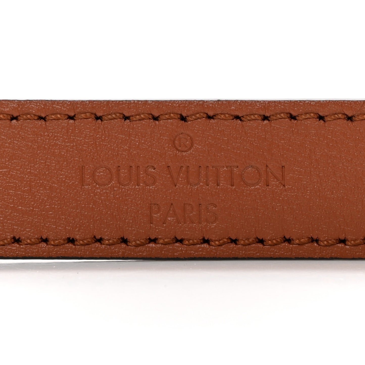 lv brown calfskin strap