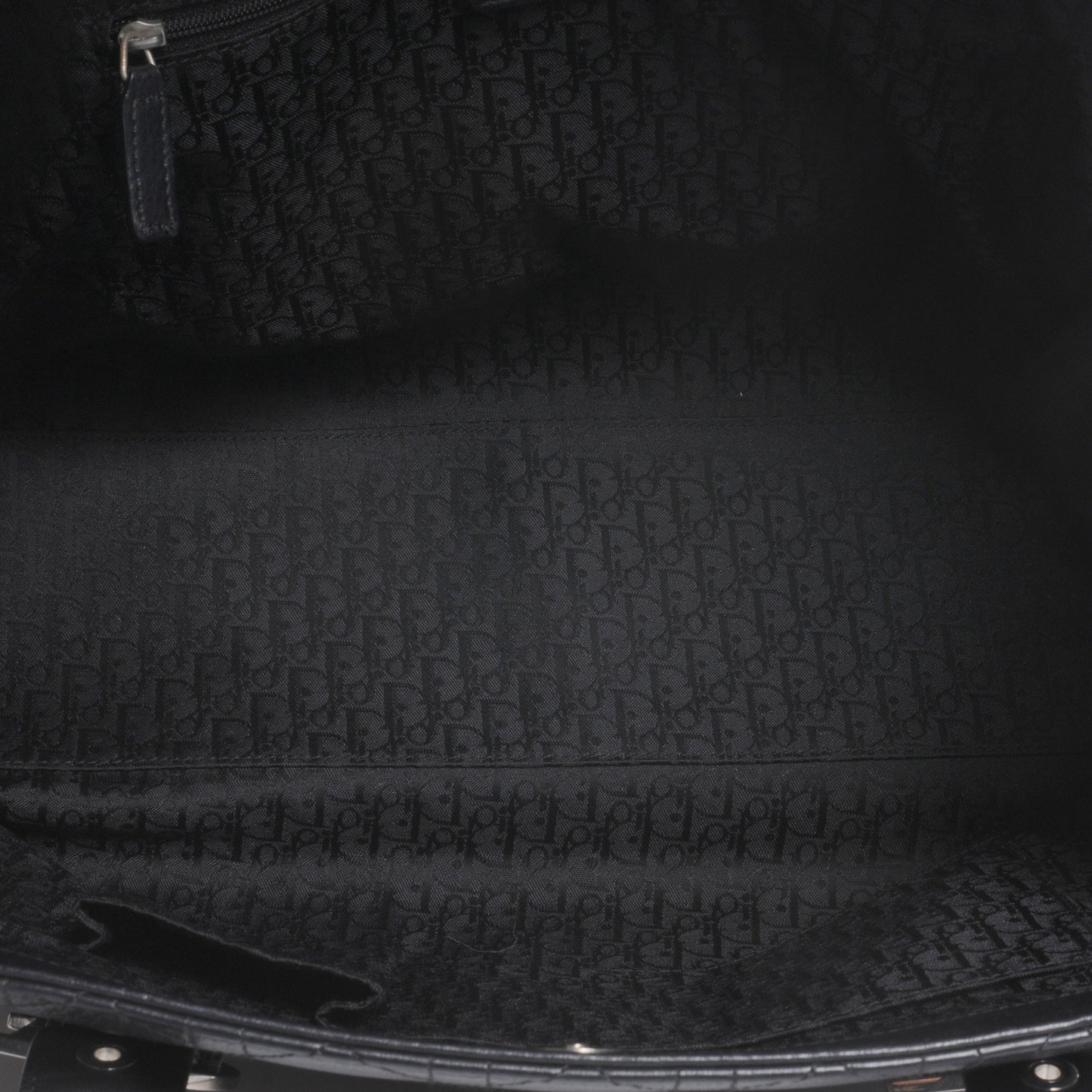 Leather Cannage Stitched Tote Black