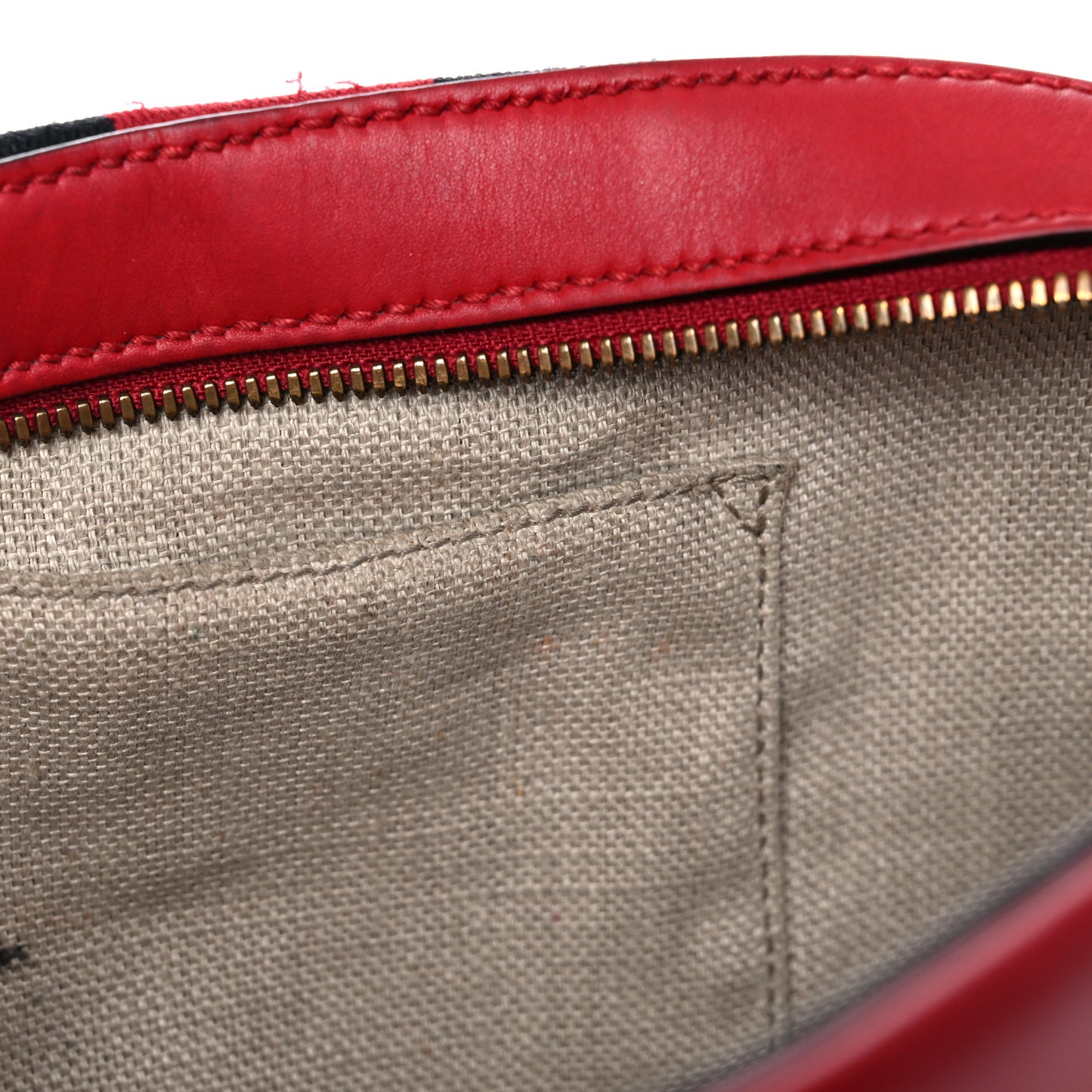 Calfskin Web Small Webby Bee Shoulder Bag Red