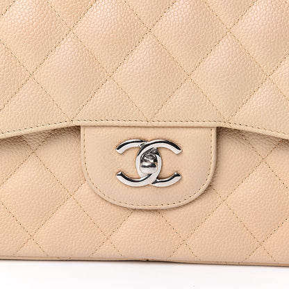 Chanel Caviar Quilted Jumbo Double Flap Beige Clair 10 of 20