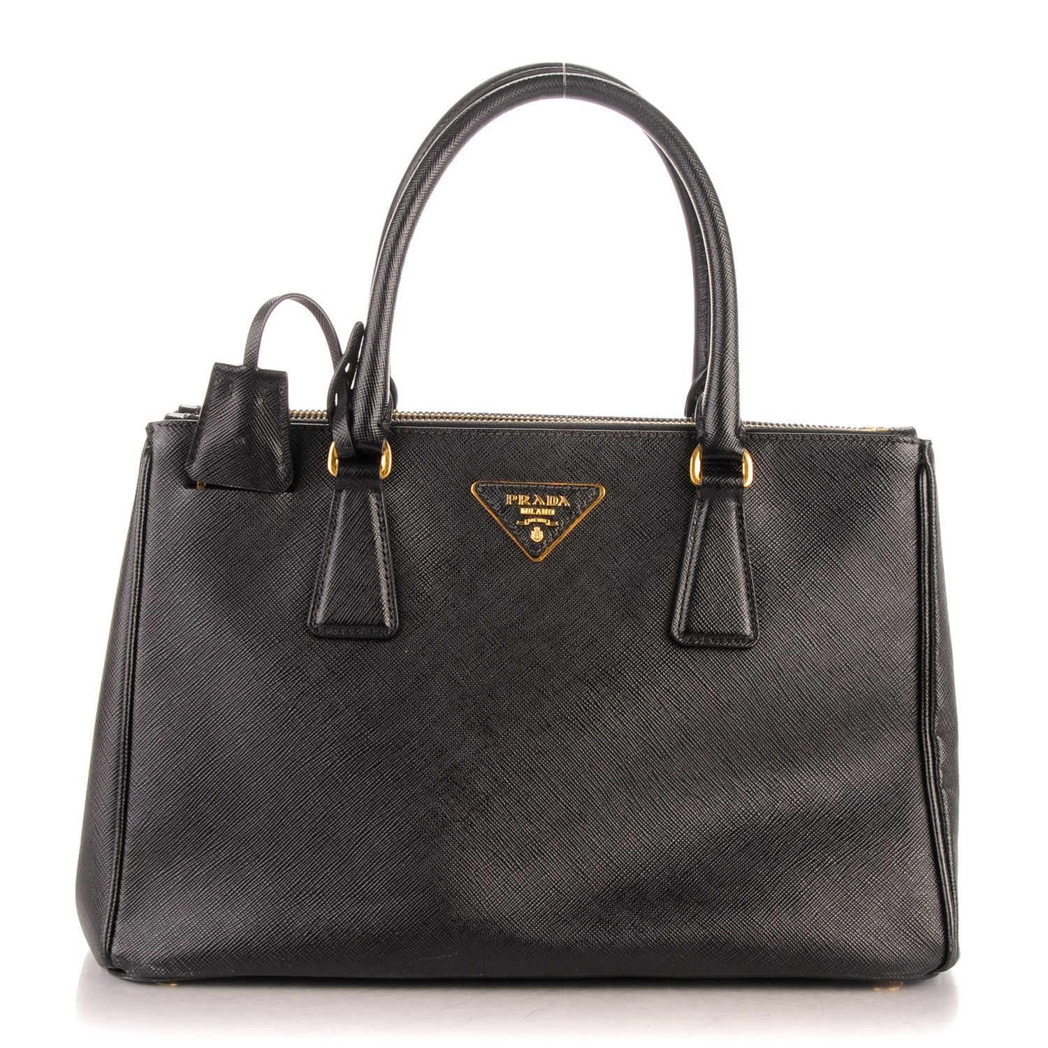 Prada Saffiano Small Galleria Double Zip Tote Black 1 of 7