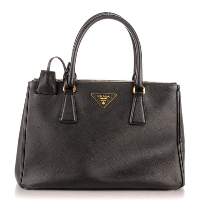 Prada Saffiano Small Galleria Double Zip Tote Black 1 of 7