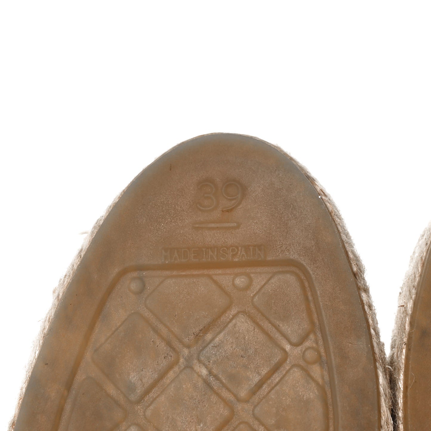 Lambskin CC Espadrilles 39 Beige Black