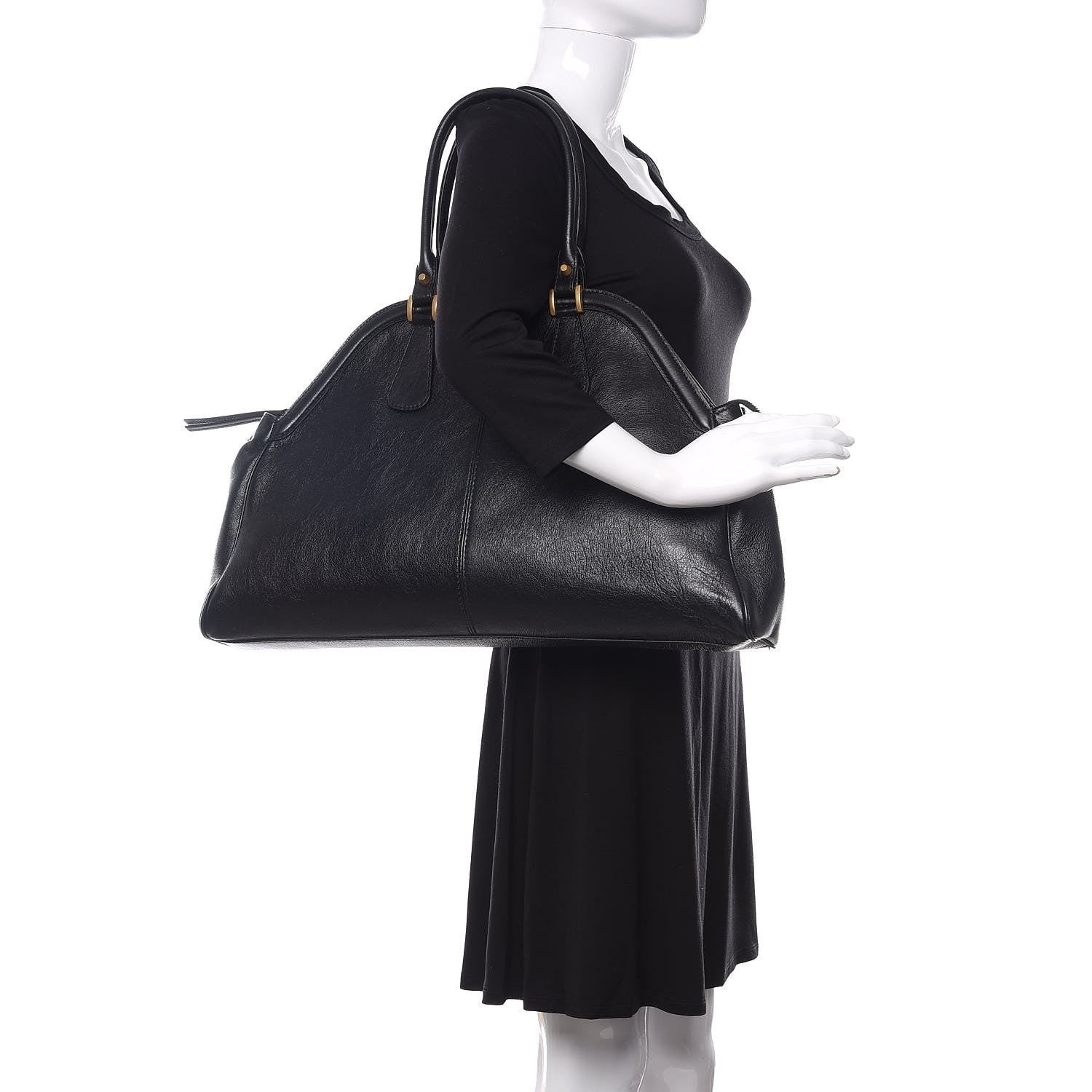 Gucci Calfskin Large Re(Belle) Top Handle Bag Black 2 of 11