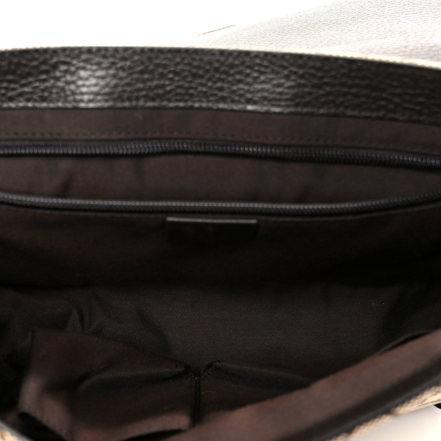 Monogram Flap Messenger Bag Beige Dark Brown
