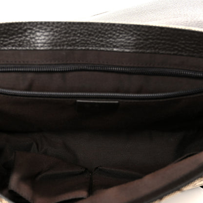 Gucci Monogram Flap Messenger Bag Beige Dark Brown 5 of 11