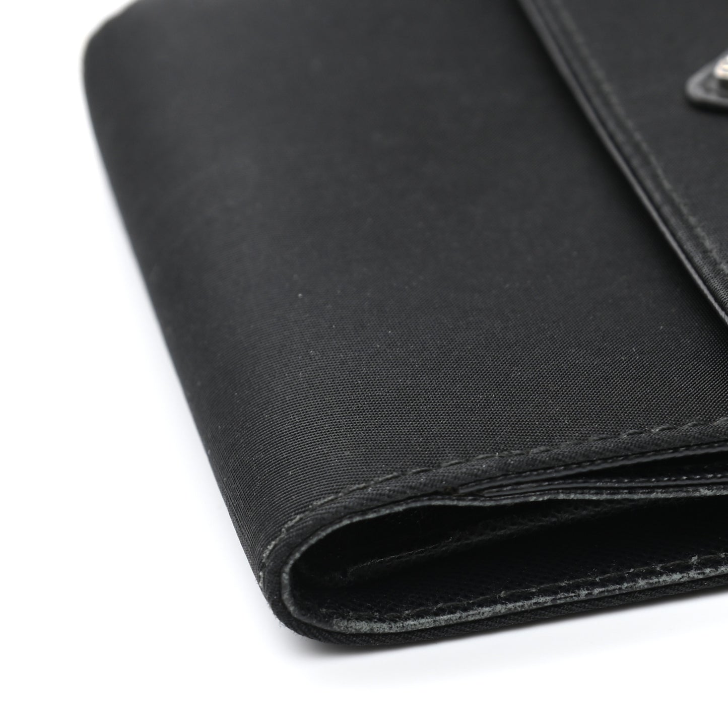 Tessuto Nylon French Wallet Black