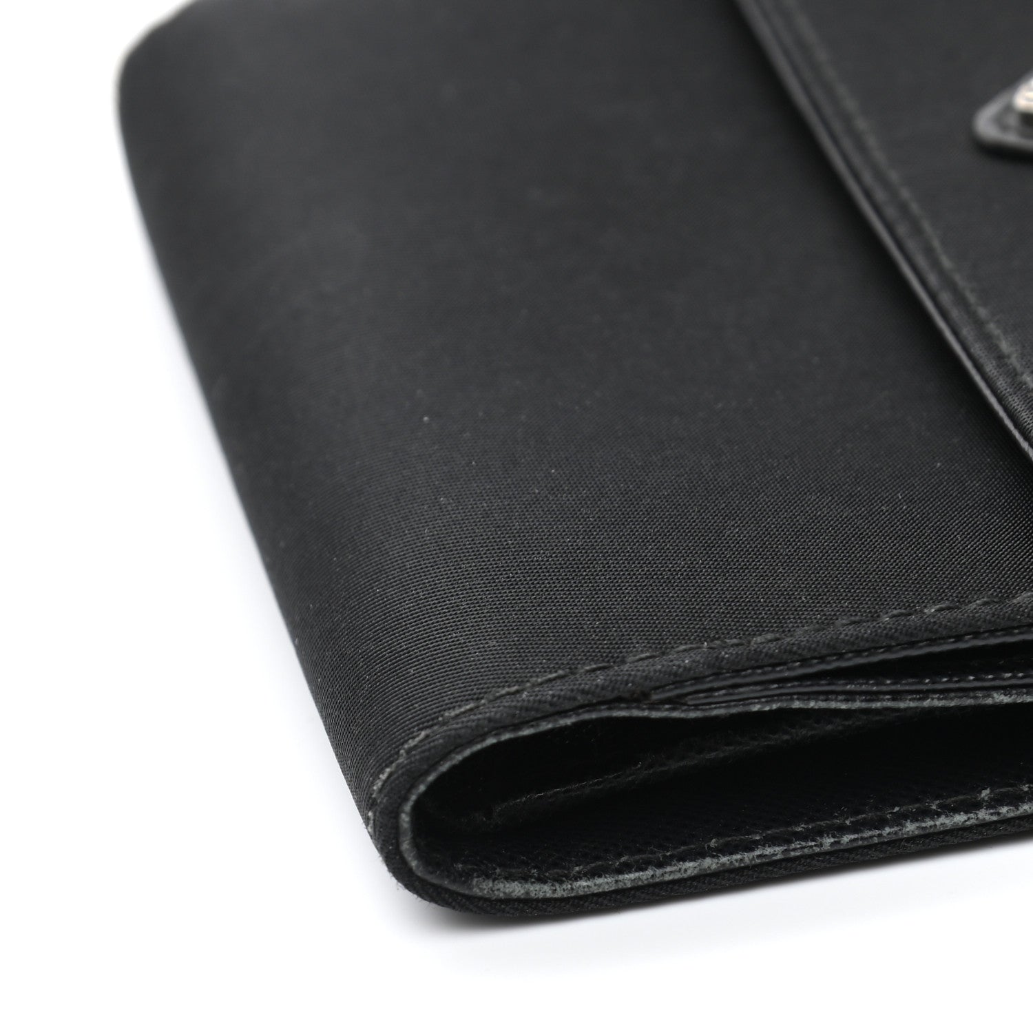 Prada Tessuto Nylon French Wallet Black 10 of 10