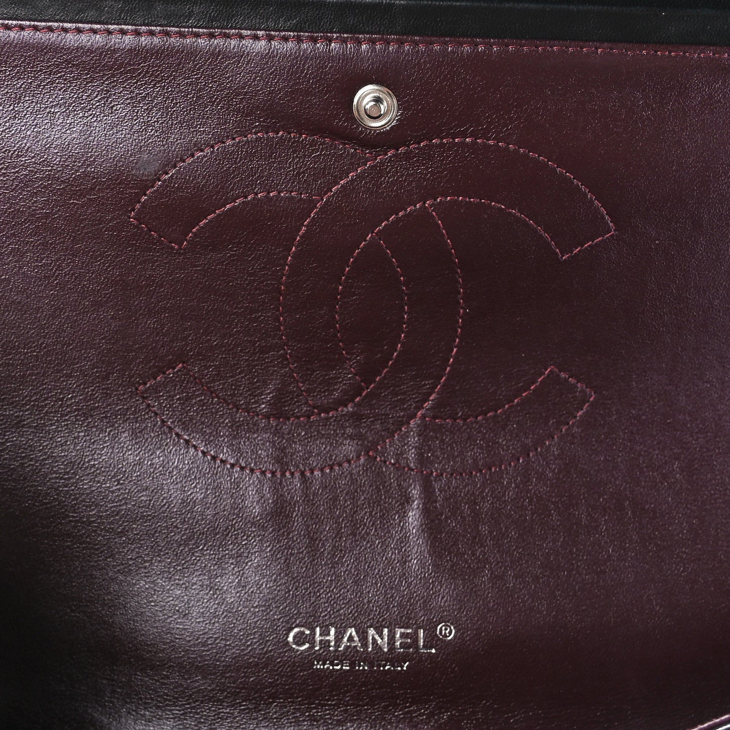 Lambskin Quilted Maxi Double Flap Black