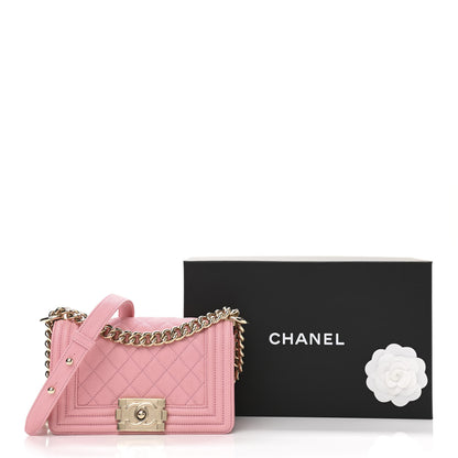 Chanel Caviar Quilted Small Boy Flap Pink 11 of 11