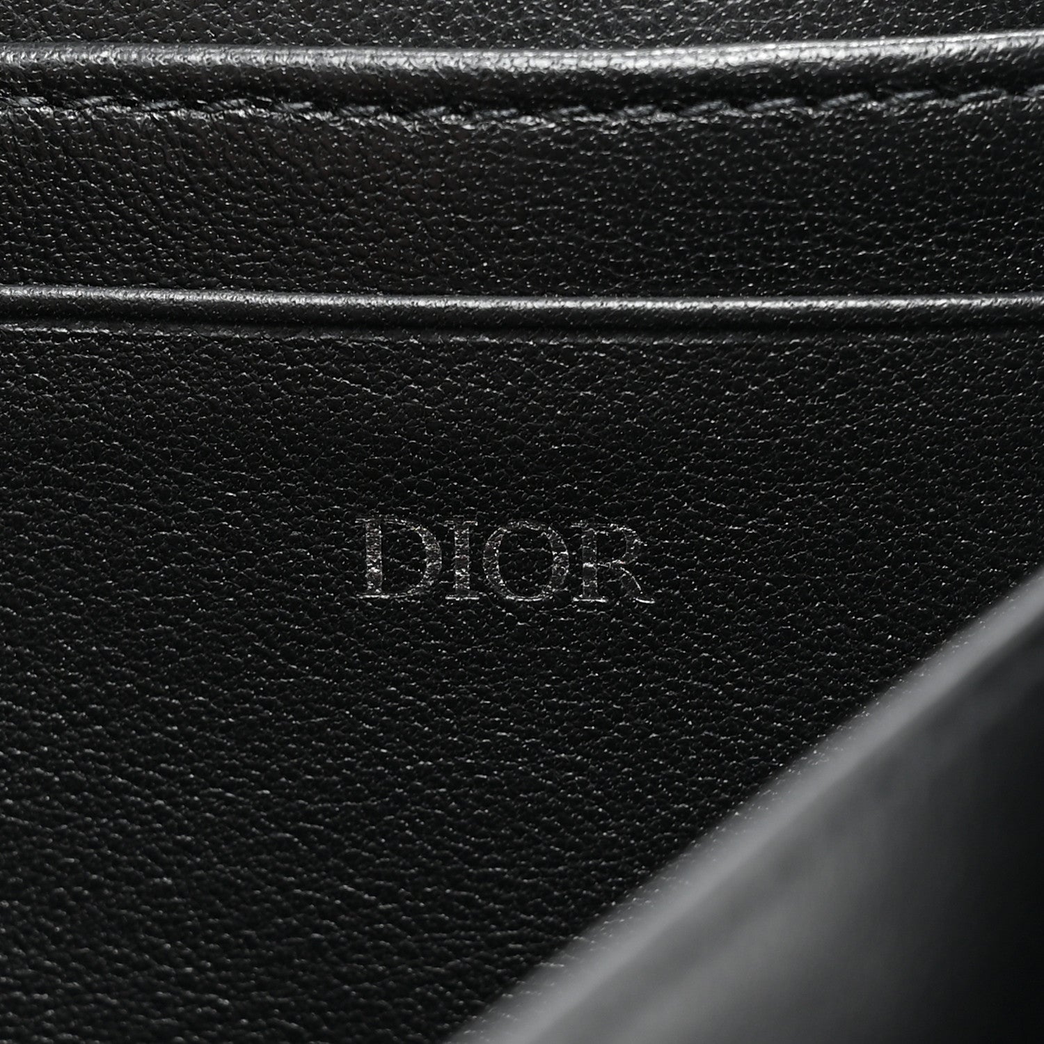 Christian Dior HOMME Oblique Double Saddle Wallet Black 9 of 16