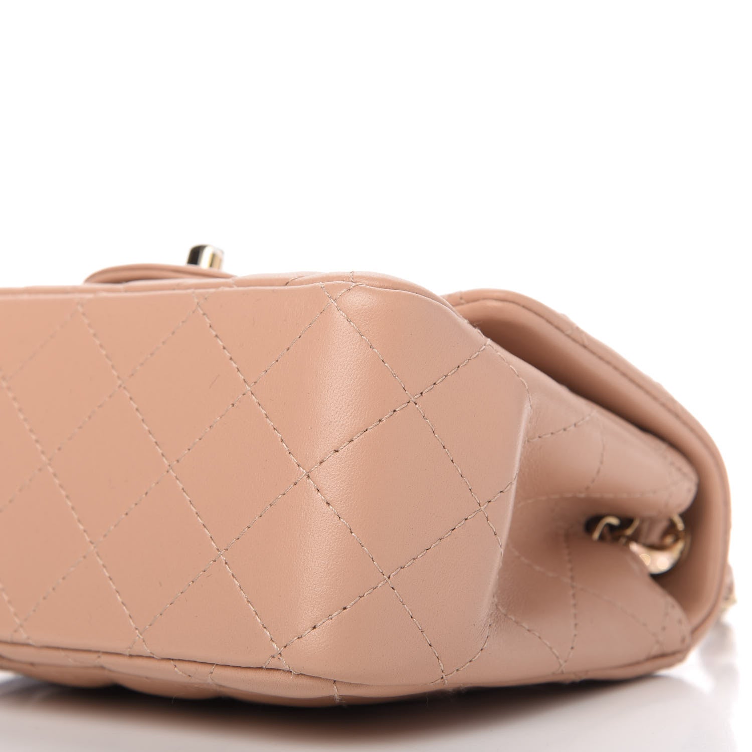 Chanel Lambskin Quilted Mini Square Flap Beige 7 of 10