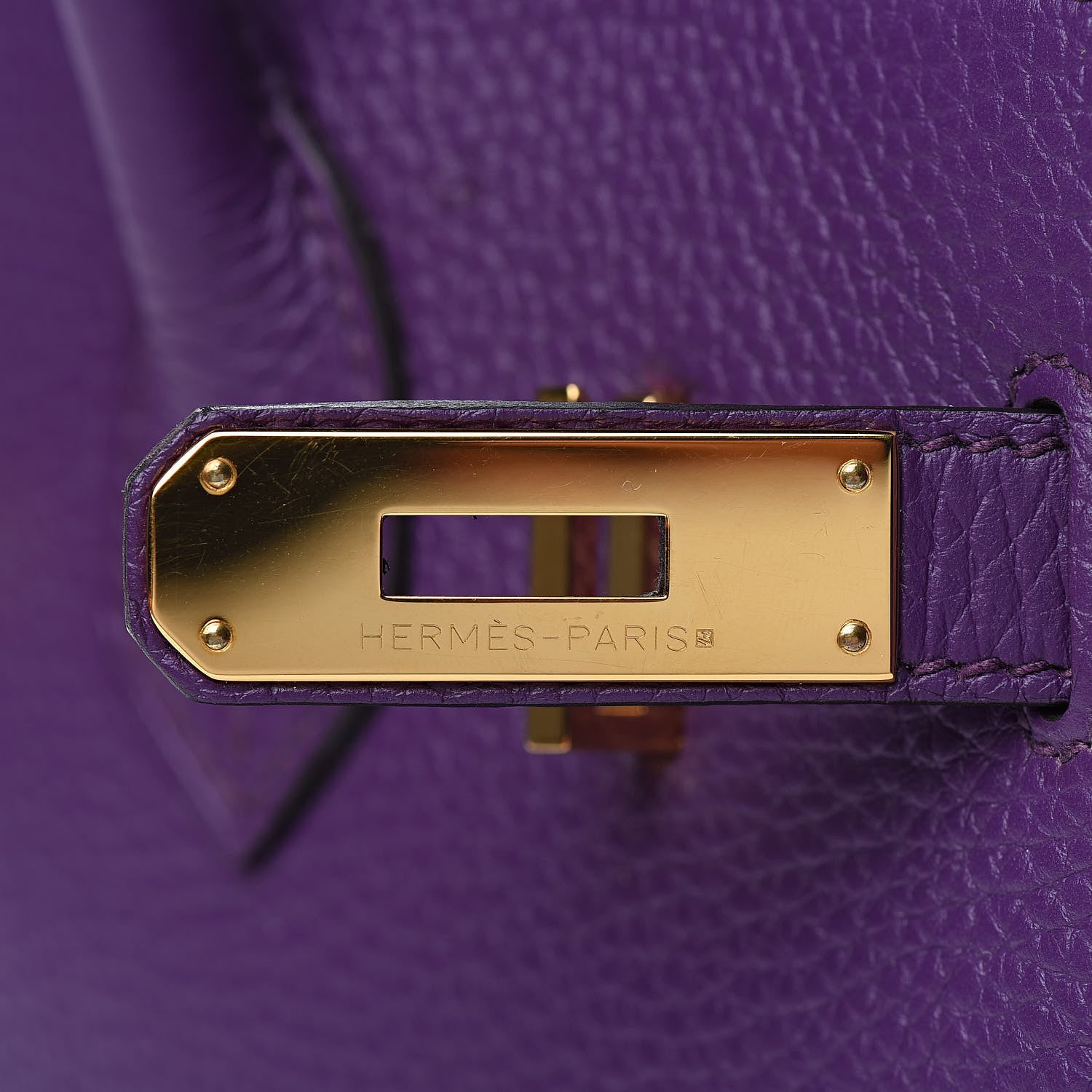 Hermes Togo Birkin 30 Ultraviolet 17 of 33