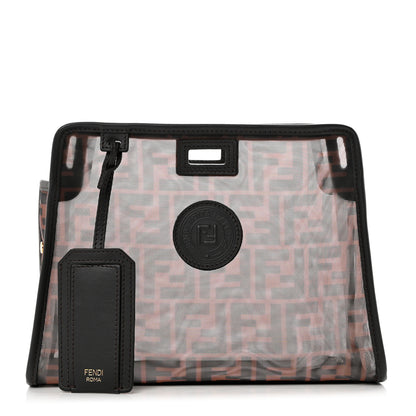Fendi Mesh Vitello Century FF 1974 Mini Peekaboo Defender Cover Marrone Black Ebano 1 of 7