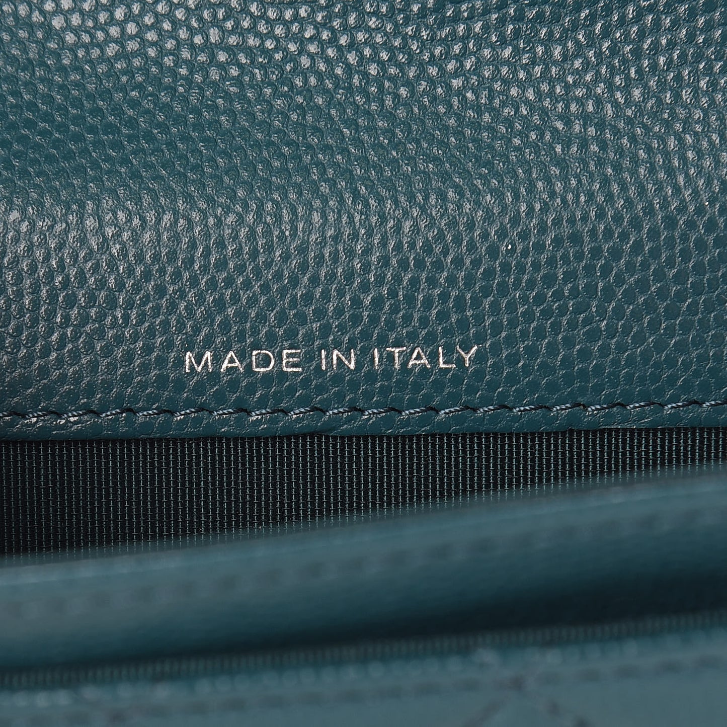Caviar Quilted Card Holder Wallet Dark Turquoise