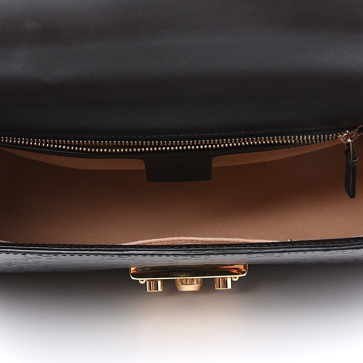 Guccissima Medium Padlock Shoulder Bag Black