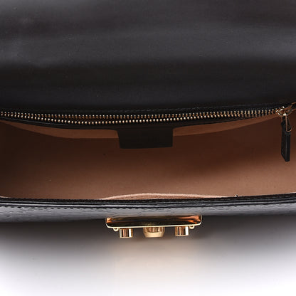 Gucci Guccissima Medium Padlock Shoulder Bag Black 4 of 11