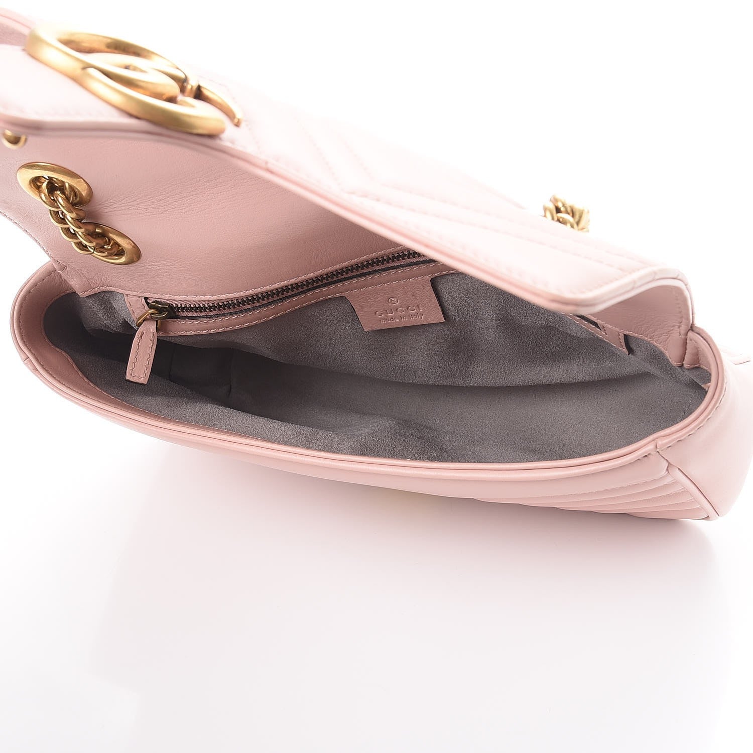 Gucci Calfskin Matelasse Small GG Marmont Shoulder Bag Perfect Pink 5 of 11