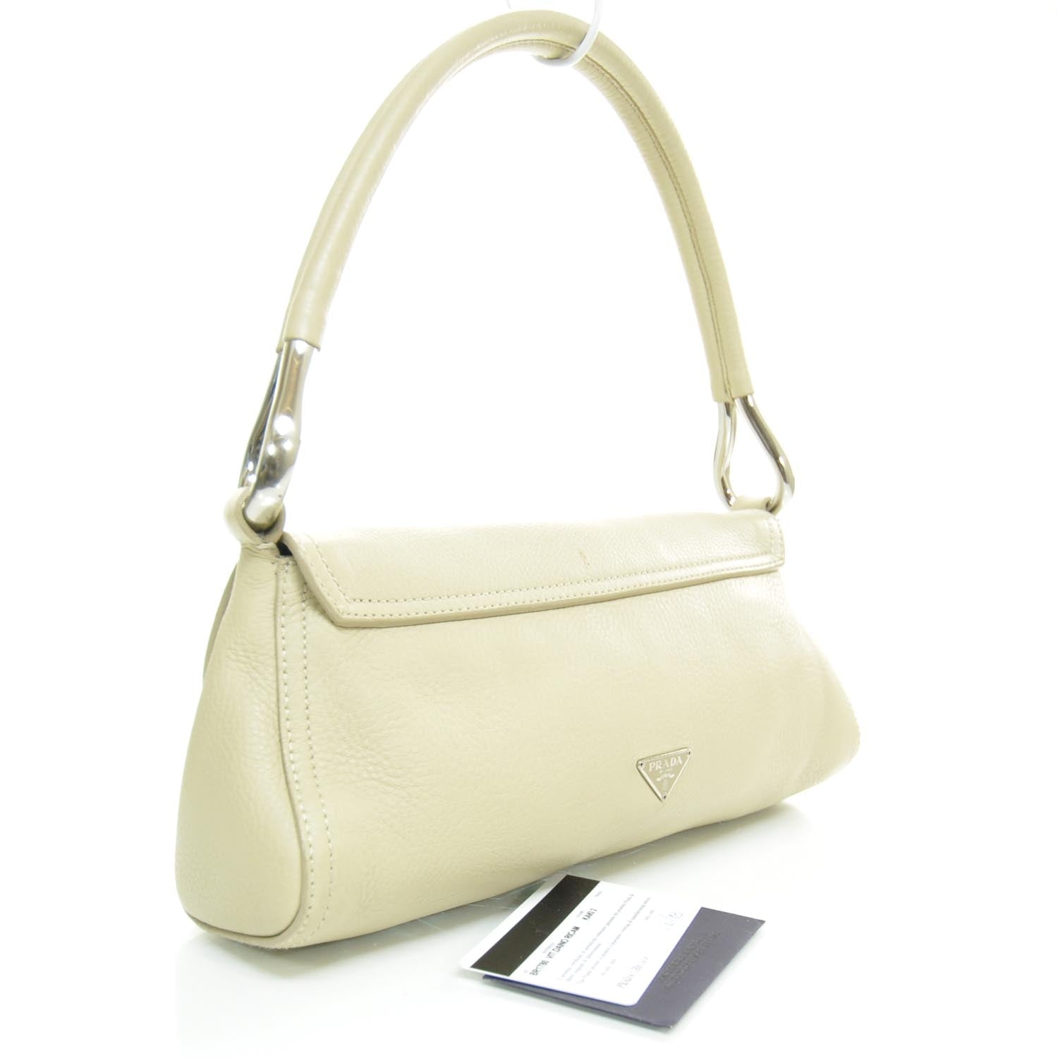 Prada Vitello Daino Ricamo Beaded Shoulder Bag 1 of 12
