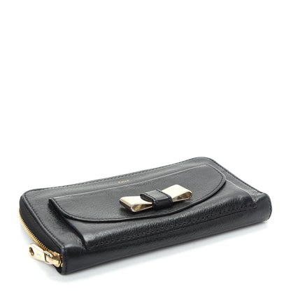 Chloe Calfskin Lily Zip Around Wallet Black 4 of 7