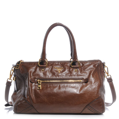 Prada Vitello Shine Bauletto Nocciolo 1 of 9