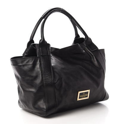 Valentino Garavani Nappa Double Pocket Bow Tote Black 3 of 9