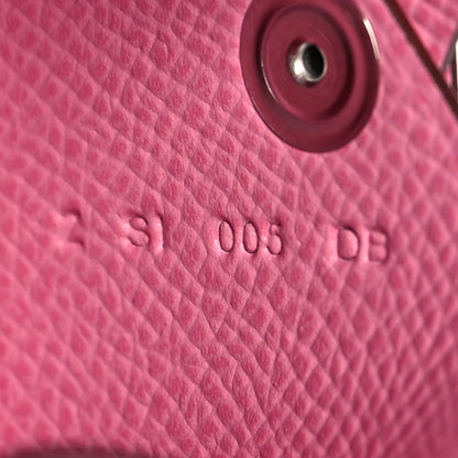 Hermes Epsom Calvi Card Case 5P Pink 9 of 10