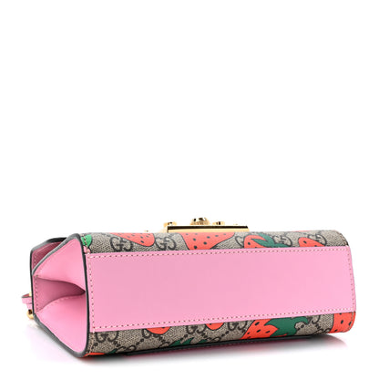 Gucci GG Supreme Monogram Strawberry Small Padlock Shoulder Bag 4 of 14