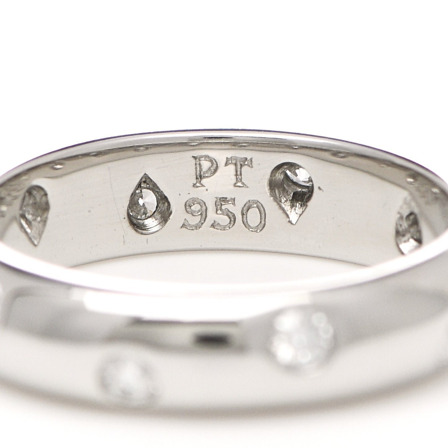 Platinum Diamond 4mm Etoile Band Ring 46 3.75