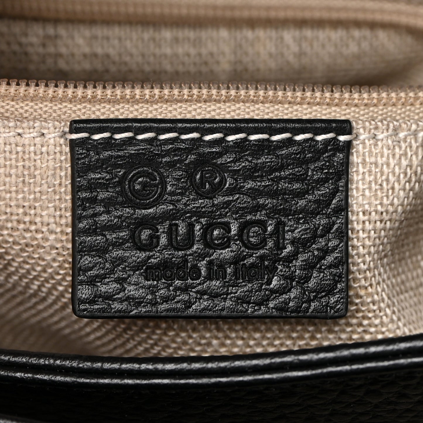 Dollar Calfskin Interlocking G Crossbody Bag Black
