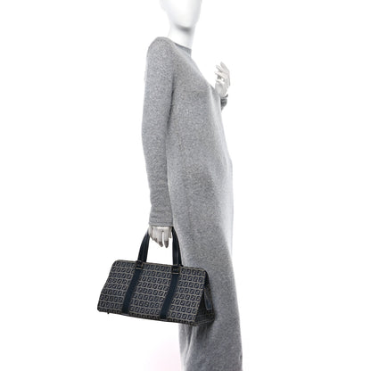 Fendi Zucchino Shoulder Bag Navy Blue 3 of 10