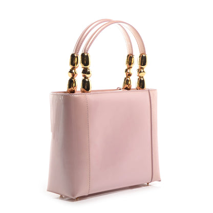 Christian Dior Leather Chrome Beaded Malice Tote Rose Poudre 3 of 9