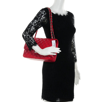Chanel Lambskin Jumbo Double Flap Red 2 of 8