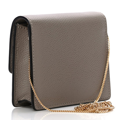 Fendi Vitello Cruise F is Fendi Geometric Flap Wallet on Chain Tortora 3 of 11