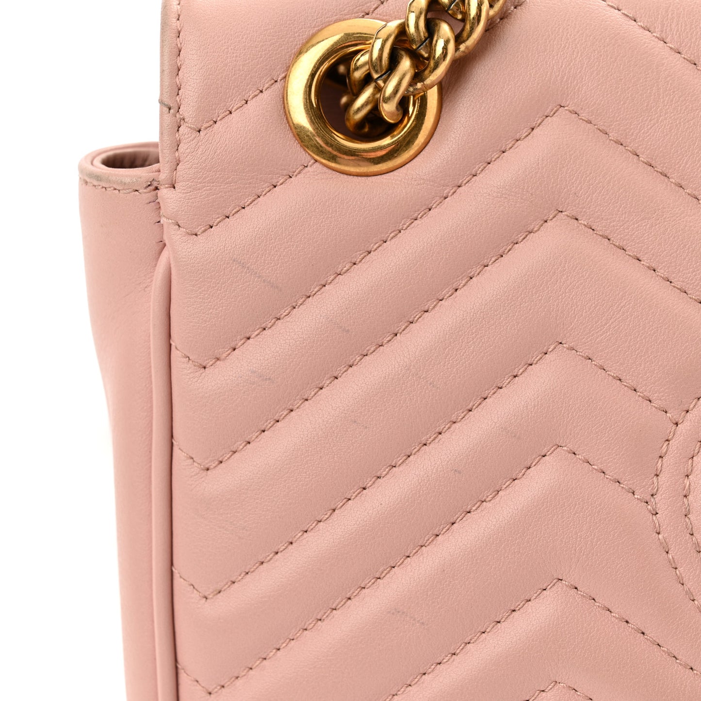 Calfskin Matelasse Small GG Marmont Shoulder Bag Perfect Pink