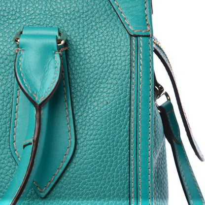 Burberry Pebbled Calfskin Small Honeywood Tote Kingfisher 10 of 14