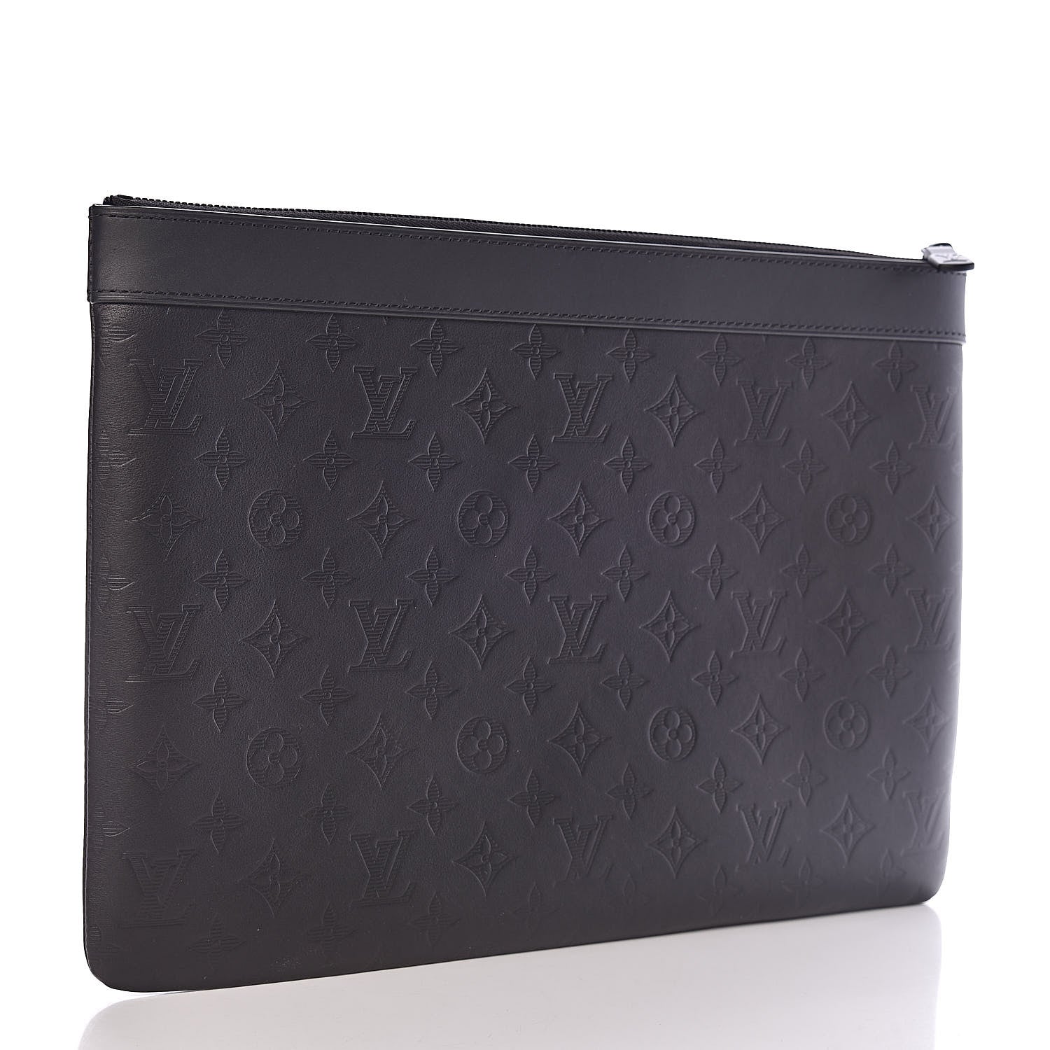 Louis Vuitton Calfskin Monogram Shadow Discovery Pochette Black 3 of 9