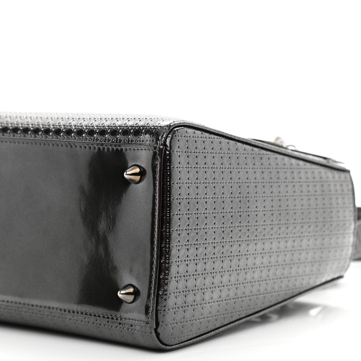 Patent Micro-Cannage Medium Lady Dior Onyx Black