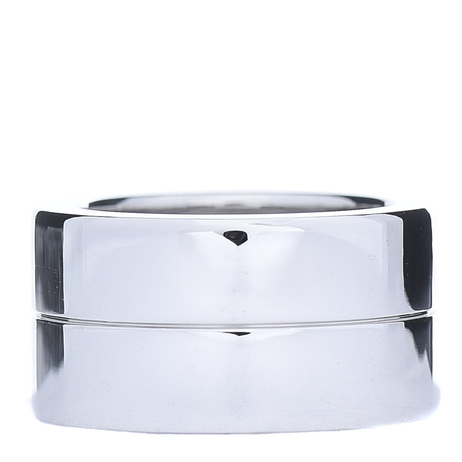 Cartier 18K White Gold Diamond 11mm Wide LOVE Ring 49 4.75 3 of 5