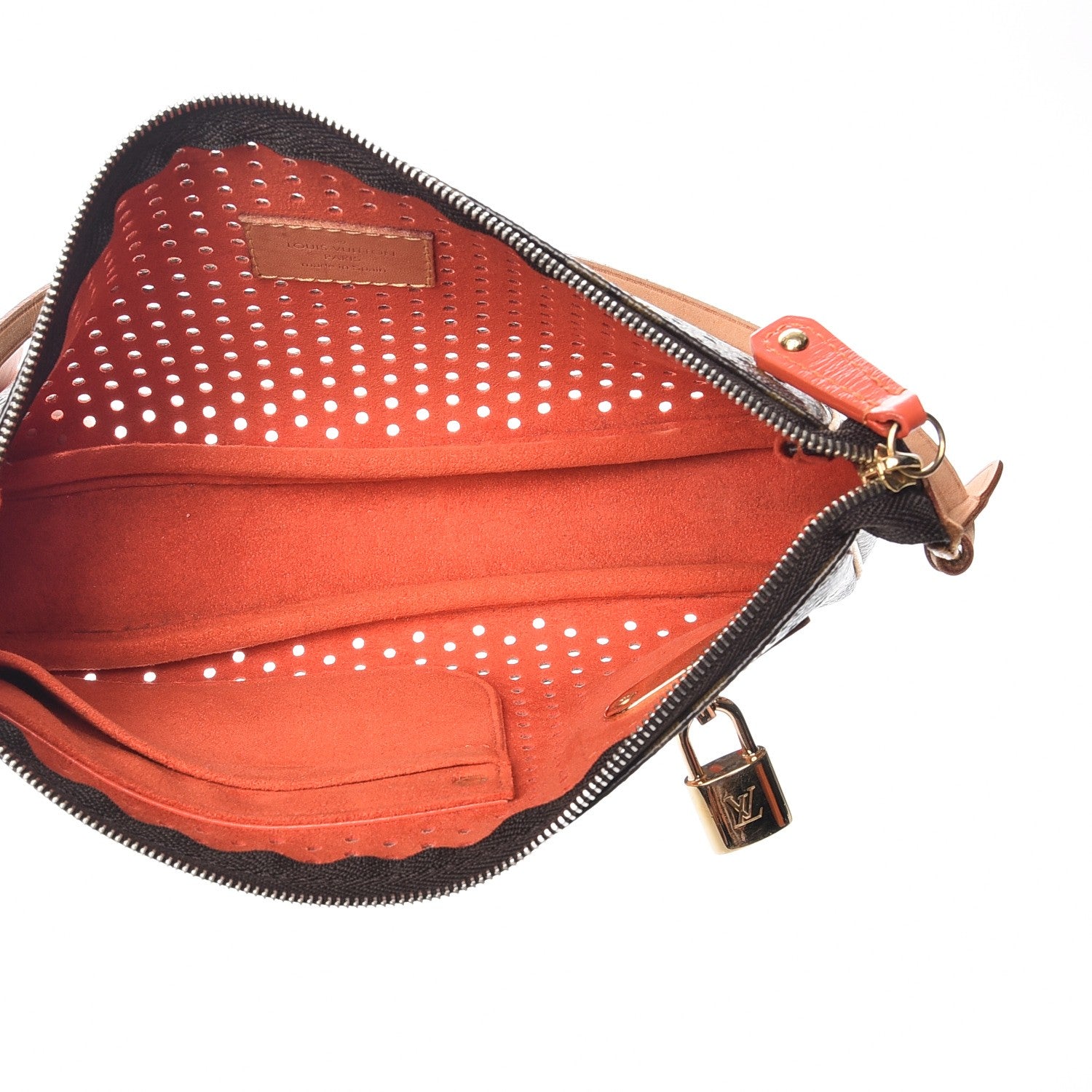 Louis Vuitton Monogram Perforated Pochette Accessories Bag Orange 5 of 8