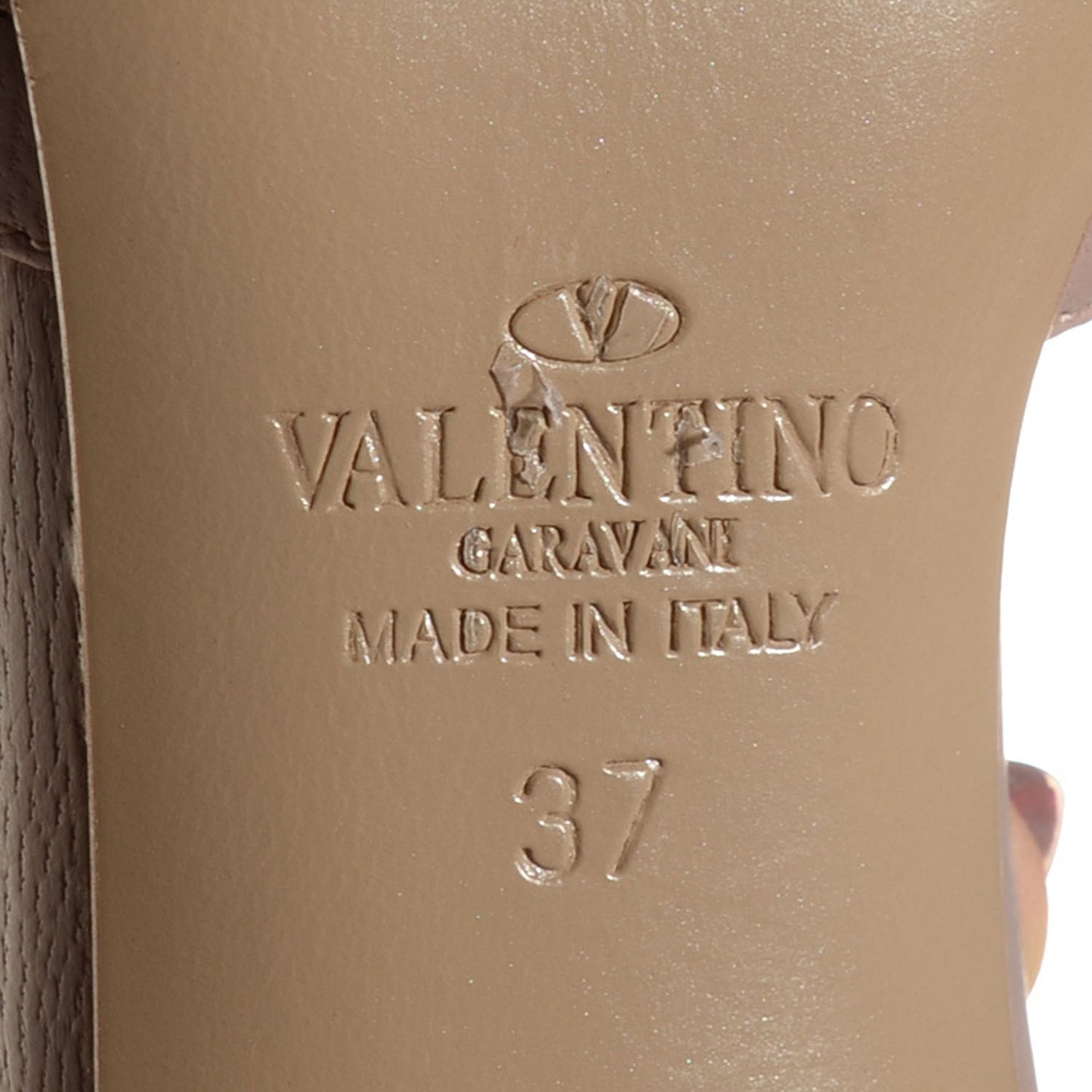 Calfskin Nappa Rockstud Ankle Strap 65mm Pumps 37 Rosso Valentino Poudre
