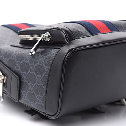 Gucci GG Supreme Monogram Appia Calfskin Web Small Day Backpack Black 5 of 10