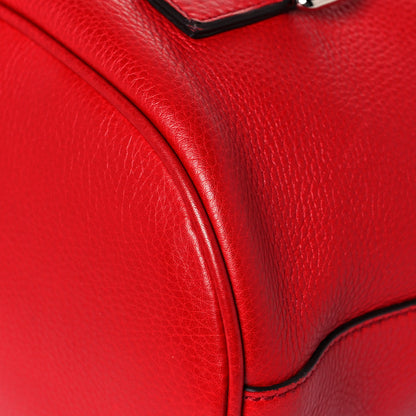 Gucci Pebbled Calfskin Small Soho Drawstring Backpack Tabasco Red 12 of 17